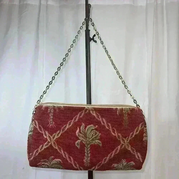 Doodle Bags Stuart Florida Womens Shoulder Chain Bag Tapestry Palm Trees - Picture 1 of 8